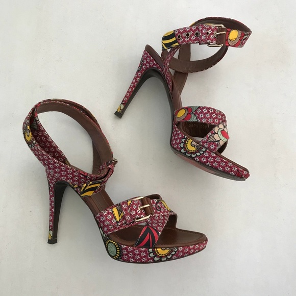 Sergio Rossi Satin Strappy Sandals Heels - Picture 2 of 8